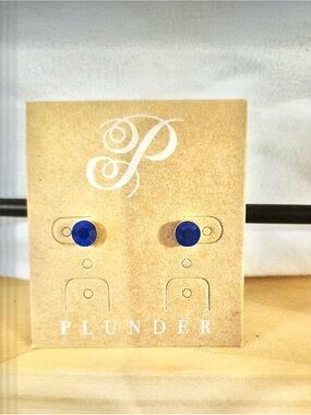 NWT ♥️ Blue Crystal Stud Earrings Unisex